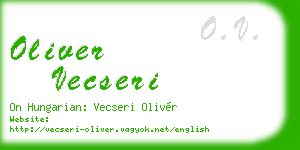 oliver vecseri business card